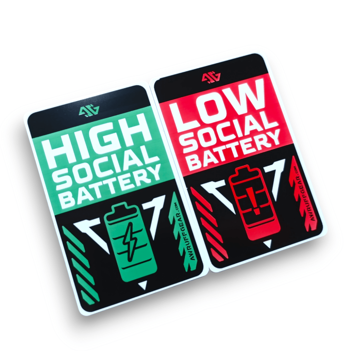 PVC Badge - High / Low Social Battery