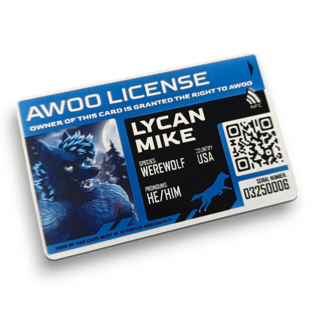 PVC Badge - Furry License [CUSTOM]