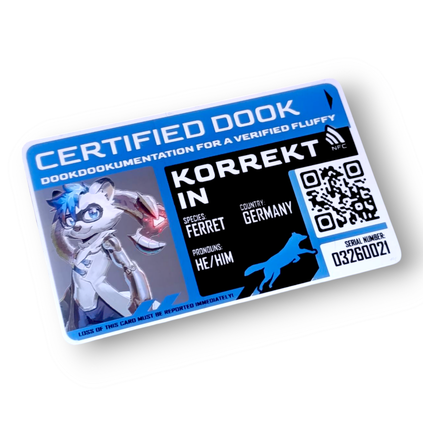 PVC Badge - Furry License [CUSTOM]
