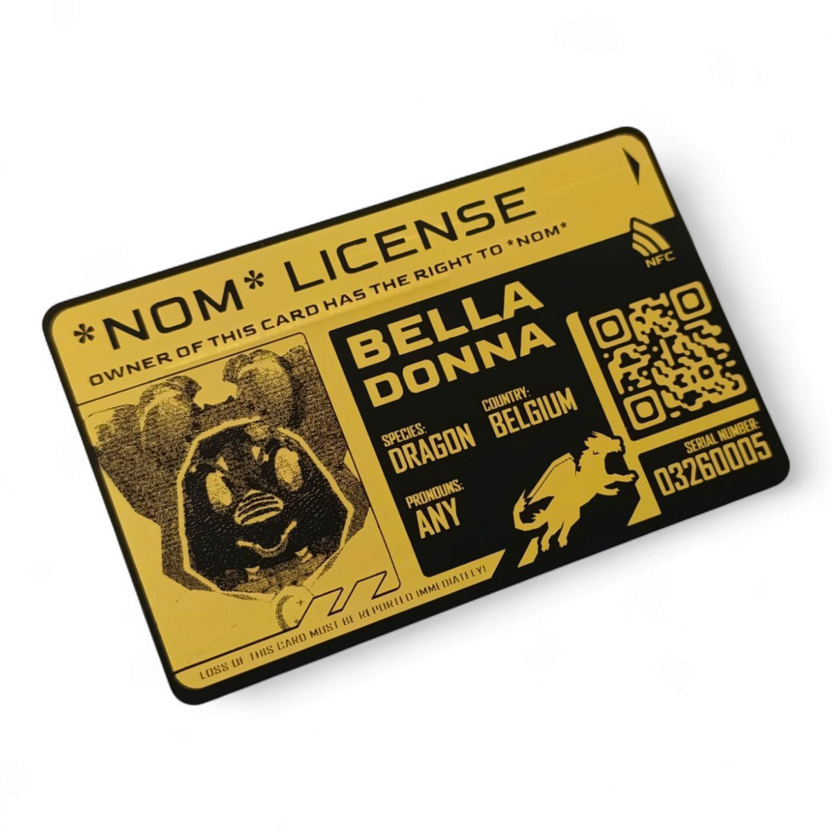 PVC Badge - Golden Furry License [CUSTOM]