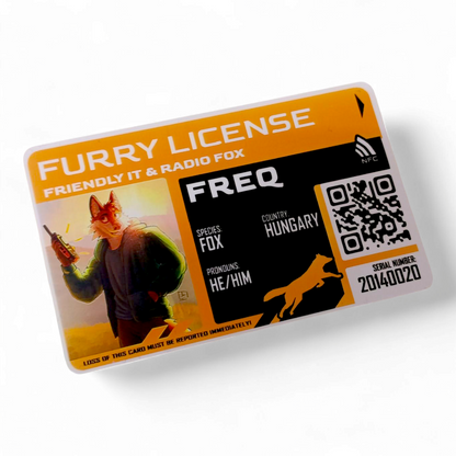 PVC Badge - Furry License [CUSTOM]